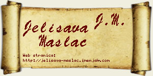 Jelisava Maslać vizit kartica
